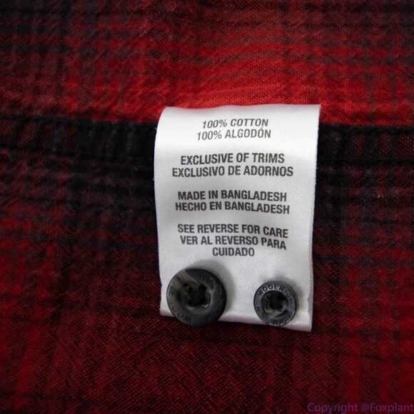 Woolrich black and red plaid, button down shirt, size Large - Picture 12 of 13
